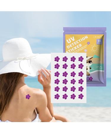 Sunscreen Reminder Stickers - 5 Style Uv Detecting Patches Natural Patch | Changes Color When Time Reapply Your Sun Protection Cream Outdoor Summer Face Protective Sticker for Uv Protection 24 flowers - Buy Online on GoSupps.com