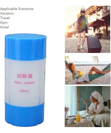 Verdant Touch Toiletries Bottle 4 in 1 Travel Bottle Leak Proof Pre Printed Refillable Toiletries Container for Shampoo Lotion 60ml Blue - Buy Online on GoSupps.com