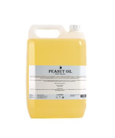 Mystic Moments |Peanut carrier oil 5 liters - pure and natural oil perfect for hair face nails aromatherapy massage and oil dilution vegan GMO