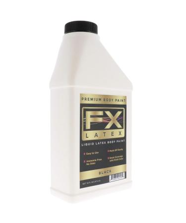Liquid Latex Fashions - Ammonia Free Natural Face Paint for Kids & Adults | 16 oz Black | Ideal for Art Parties Cosplay & Concerts - Buy Online on GoSupps.com