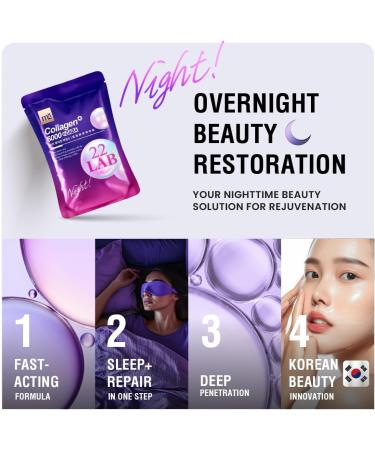 m2 Liquid Collagen for firmer Skin Night Beauty Drink with GABA Biotin Secrets of Korean Celebs Sleep Repair in One Step | Scientifically Proven 68% Collagen Boost in 24HR No Added Sugar (8pk) - Buy Online on GoSupps.com