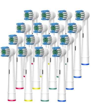 Electric Toothbrush Replacement Heads 16 Pack / Compatible Oral B Braun Replacement Brush Heads / Compatible Oral B Replacement Brush Heads 16blue