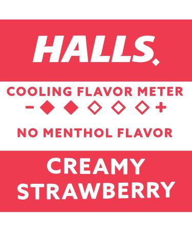 HALLS Throat Soothing Creamy Strawberry Drops - 25 Count | International Shipping Available - Buy Online on GoSupps.com