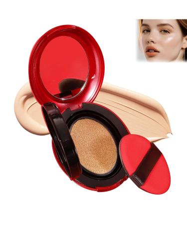 Red Cushion Foundation, Glass Skin Cushion Foundation, Long Lasting Cushion Complexion, Moisturizing Foundation For Flawless Makeup, Uniform Complexion (24W)