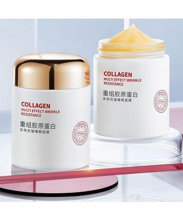 Collagen Sleeping Mask Leave In The Night With A Firm And Tight Formula 100 G Collagen Sleeping Mask Overnight Wrap Mask Elasticity And Hydration Care For Glowing Skin - Buy Online on GoSupps.com