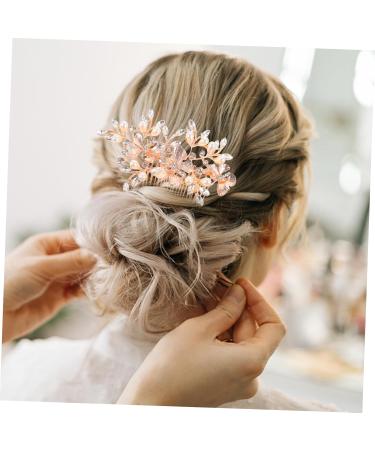 Angoily Prom Hair Accessories Crystal Hair Charms Bridal Hair Comb Wedding Hair Accessories Pearl Hair Accessories Crystal Hair Comb Tiara Rose Gold European and American Bridesmaid - Buy Online on GoSupps.com