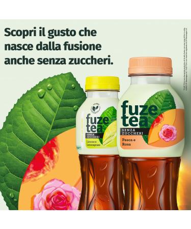  Fuze FuzeTea Lemon and Lemongrass Sugar-Free - 12 x 400ml bottles iced lemon tea with a hint of lemongrass sugar-free in a 100% recyclable PET bottle non-alcoholic beverage - Buy Online on GoSupps.com