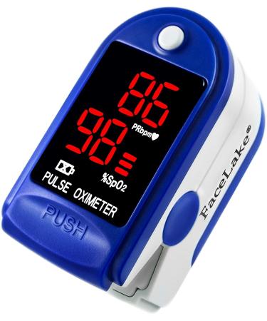 FaceLake FL400 Fingertip Pulse Oximeter with Carrying Case - Blue - Buy Online on GoSupps.com
