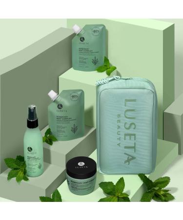 Luseta Rosemary Mint Jet-Set Hair Refresh Kit - Travel Size Shampoo & Conditioner for Thin & Damaged Hair - Promotes Scalp Health & Deep Nourishment for Women - Buy Online on GoSupps.com