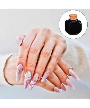 2 Pieces Porcelain Dappen Dish Set with Wooden Cap - Nail Design Tools in Black and White - Buy Online on GoSupps.com