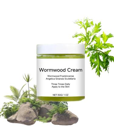 QDHGCFOC Natural Mugwort Cream, Herbal Ointment, Mugwort Incense Cream, Moisturizing and Firming Body Cream, Skin Soothing and Firming Body Cream
