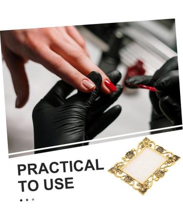  PAMINGONO Resin Nail Art Palette Nail Art Painting Mixed Color Palettes with Gold Edge Nail Gels Color Makeup Display Board Pallet for Nail Art - Buy Online on GoSupps.com