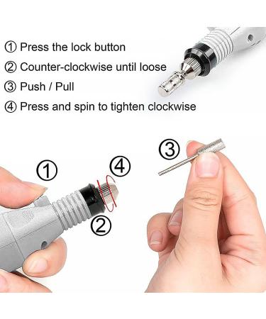 Nicoone Nail Drill Machine Portable Electric Nail Files Kit with 6 Grinding Pin Nail Drill Kit Manicure Pedicure Polishing Shape Tools for Home and Salon Use Grey - Buy Online on GoSupps.com