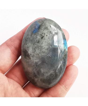Manekieko Natural Moonstone Worry Stones - Oval Palm Pocket Healing Crystal for Energy & Spa Massage - Buy Online on GoSupps.com