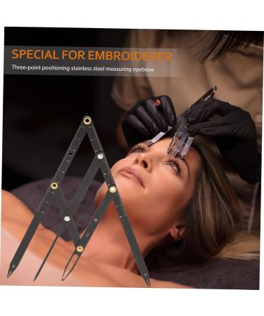 Healeved 7 Pcs Second Generation Scale Eyebrow Shaper Ruler Eyebrow Balance Ruler Stainless Steel 25x5x0.6cmx7pcs Blackx7pcs - Buy Online on GoSupps.com