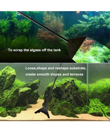 4Pcs Long Stainless Steel Aquascaping Tools Kit | Aquarium Plant Tweezers, Scissors, Scrapers with Anti-Rust Coating | Ideal for Aquascaping Cleaning | Includes Free Magnetic Tool Holder - Buy Online on GoSupps.com