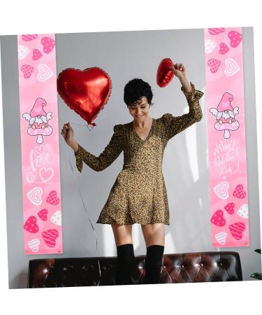 Zerodeko Valentines Day Hanging Banner 1 Pair Valentines Day Banner Polyester Banners Outdoor Valentines Day Welcome Sign Picture 1 180.00X30.00X0.10CM - Buy Online on GoSupps.com