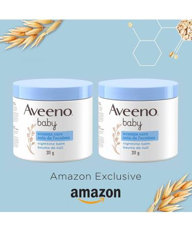 Aveeno Baby Eczema Care Nighttime Balm - Bedtime Body Lotion for itching due to eczema Colloidal Oatmeal + ceramide - Fragrance Free Pack of 2 (622g Total) Night Cream (311G) (Pack of 2) - Buy Online on GoSupps.com