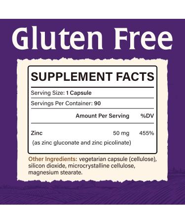 Elixeed Zinc 50mg - Chelated Zinc Picolinate & Gluconate for Immune Health - 90 Veggie Caps - Buy Online on GoSupps.com