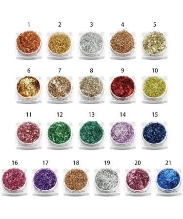 DIY Nail Decorating Sticker Manicure Nail Art Foils Nail Foils 3D Gold Flakes Gold Silver Foil Mesh(20) - Buy Online on GoSupps.com