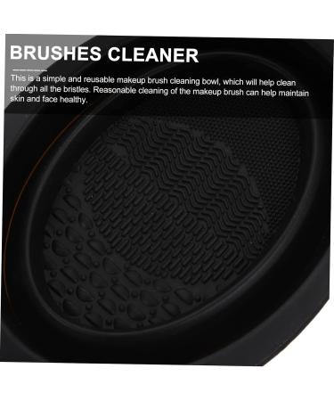 FRCOLOR Cleanser of makeup brush foundation brush cleaner pad foldable makeup brush bowl brush scrubber holder makeup brush washing bowl makeup gadgets creative brush not hurt Silica gel - Buy Online on GoSupps.com