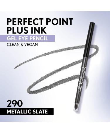 COVERGIRL Perfect Point Plus Ink Gel Eye Pencil - Metallic Slate 290 (0.01oz) | Vegan Formula, Pigmented & Long-Wearing - Buy Online on GoSupps.com