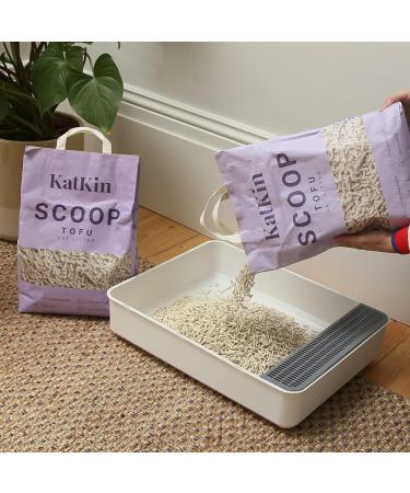 KatKin Scoop Tofu Litter - 100% Biodegradable Non-Tracking Cat Litter (1x2.4kg) | Eco-Friendly Planet-Saving Clumping Litter for Kittens and Cats - Buy Online on GoSupps.com
