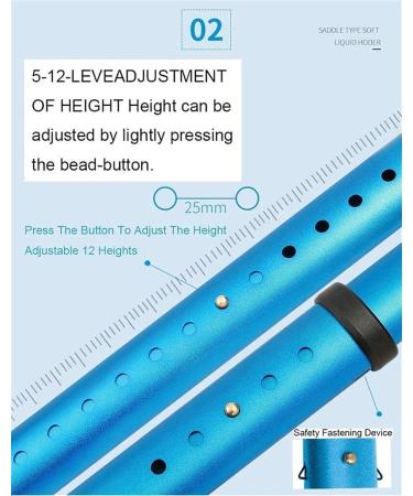 Matsuba Cane Adjustable Dual Ergonomic Belonging Crutches All Kinds of People and Obese People of Obese People with Aluminum Alloy Tubes Double Function Shock absorbs Under The Side of Crutches HGCHH - Buy Online on GoSupps.com