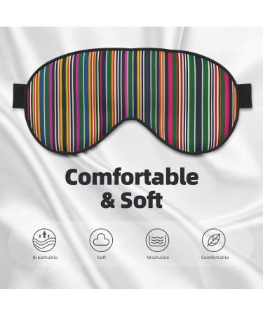 SSIMOO Colorful Stripes Light-Blocking Eye Mask | Ultra-Soft & Comfortable for Restful Sleep - International Shipping - Buy Online on GoSupps.com