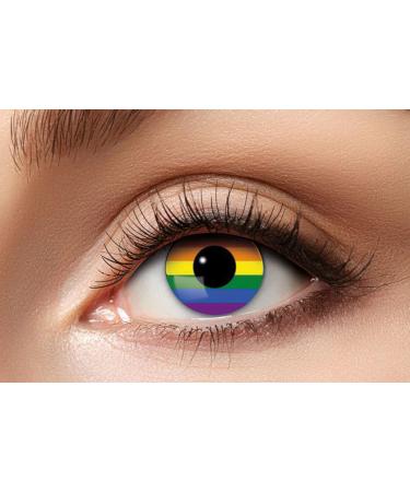 Eyecatcher 84080441838 - Colored contact lenses LGBTQ 1 pair for 12 months rainbow CSD Pride carnival