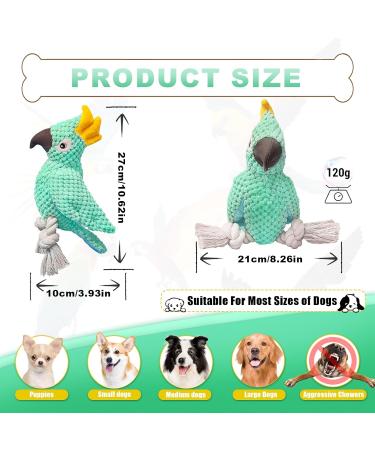 Rosaui Dog Toys | Plush Squeaky Crepe Paper Toys for Puppies & Dogs | Tooth Cleaning & Boredom Relief - Buy Online on GoSupps.com