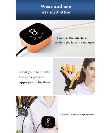 Rehabilitation Robot Gloves Upgrade Hemiplegia Hand Stroke Recovery Equipment with USB Chargeable and Strength Adjustment Multiple left hand Large - Buy Online on GoSupps.com