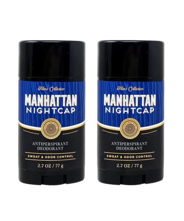 Bath and Body Work Men's Collection Manhattan Nightcap - 2 Pack Deodorant - 2.7 oz / 77 g each