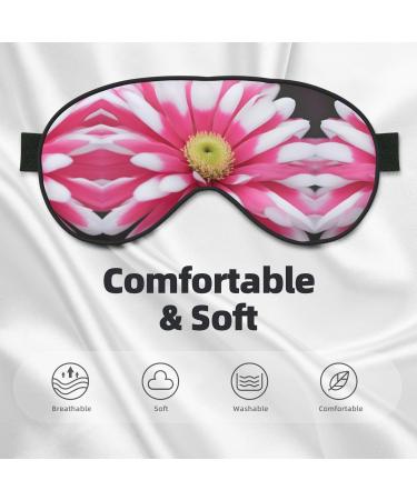 SSIMOO Red & White Flower Print Light-Blocking Eye Mask | Ultra-Soft for Comfortable Sleep | International Shipping Available - Buy Online on GoSupps.com