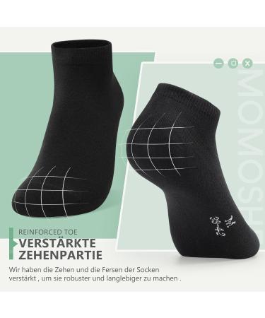 Momoshe Unisex Cotton Sneaker Socks - 10 Pairs (5 Grey 5 Black) for Men & Women | Comfortable Short Sports Socks Size 47-50 | International Shipping - Buy Online on GoSupps.com