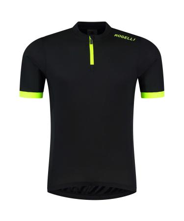 Rogelli Core Radtrikot Men short -arm - breathable bicycle jersey - 3 back pockets - racing bike jersey - bicycle jersey - black/fluorine 5xl black fluor