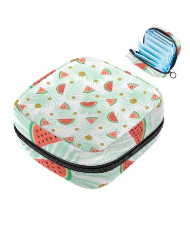 Women's napkin storage pocket gold-styles glitter with watermelon menstrual cup portable women's bandages storage bags female menstruation first period bag