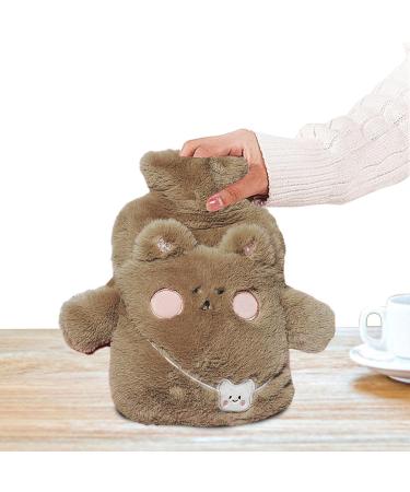 Heated Water Bottle 1000ml | Beaver Hot Water Bottle with Cover | Perfect Gift for Friends & Family | Cozy Hand & Foot Warmer - Buy Online on GoSupps.com