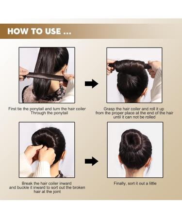 2 Pcs Dark Brown Magic Hair Bun Maker - Fast & Easy Donut Bun for Girls and Women - Buy Online on GoSupps.com