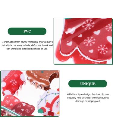 POPETPOP Christmas Hair Claw Small Hair Clips for Women Girls Non-slip Strong Grip Hair Clamps Xmas Snowman Glove Socks Gingerbread Jaw Clips Hair Styling Accessories - Buy Online on GoSupps.com