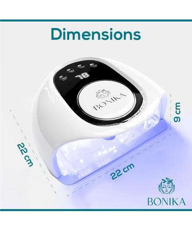 BONIKA 168W UV Nail Lamp: Professional Salon Quality LED Gel Nail Dryer with Auto Sensor and 4 Timers - Buy Online on GoSupps.com