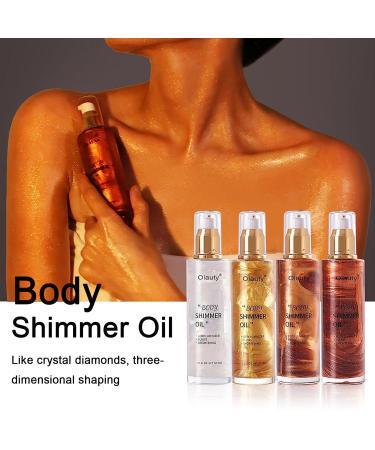 Shimmer Body Oil & Liquid Luminizer - Waterproof Bronze Gold Highlighter for Face & Body Glow - Buy Online on GoSupps.com