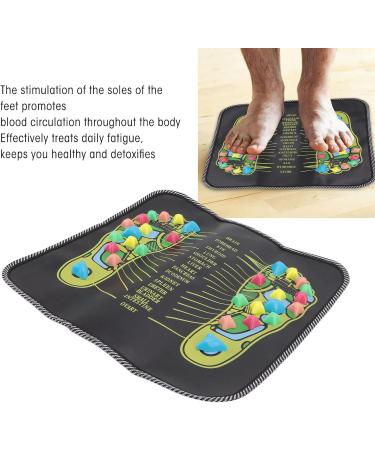 Circulatory-Promoting Footprint Mat | Foldable Acupuncture Design for All Ages | Synthetic Leather & PP (35x35cm) - Buy Online on GoSupps.com