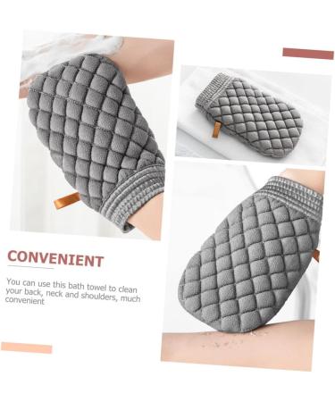 Zerodeko Men's Korean Exfoliating Body Scrubber Towel - Grey Viscose Bathing Mitt for Skin Massage - Buy Online on GoSupps.com