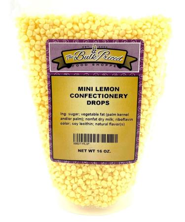 Mini Lemon Confectionery Drops - 1 lb. Bulk Size Baking Chips in Resealable Zip Lock Bag - Buy Online on GoSupps.com