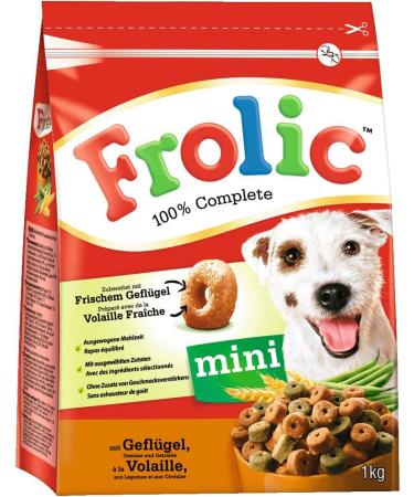 Frolic dry dog food with poultry vegetables and grains 6 bags (6 x 1kg) Poultry & Vegetables 6 kg (1 pack)