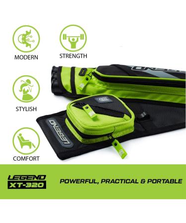 LEGEND XT320 Archery Quiver - Nylon Hip Quiver with 3 Arrow Tubes - Adjustable Waist Belt - Right Handed Green - Buy Online on GoSupps.com
