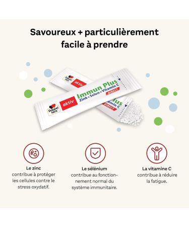 Doppelherz Immun Plus Direct - Zinc Selenium and Vitamin C Contribute to Normal Immune System Function - 20 Bags - Buy Online on GoSupps.com
