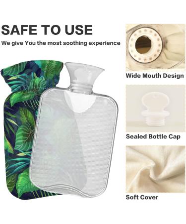 Naanle Tropical Leaf Hot Water Bottle - 2L Heat Bottle for Back Pain Relief Hand & Foot Warmer Neck Warmth & Cold Therapy - Buy Online on GoSupps.com