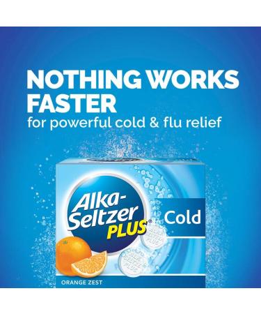 Alka-Seltzer Plus Cold Medicine Orange Zest Tablets - 20 Count - Buy Online on GoSupps.com